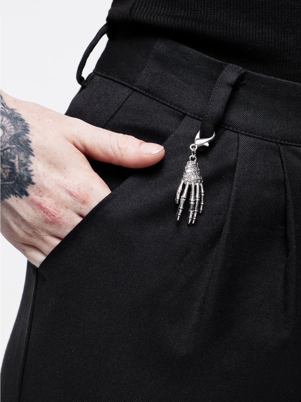 Disturbia Malverde High Waist Tapered Trousers - Black UK 20/ US 16 - Picture 2 of 9